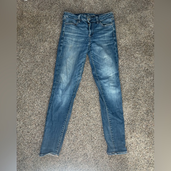 Denim - American Eagle outfitters y2k size 8 long Women's denim Jeans in Blue Wash